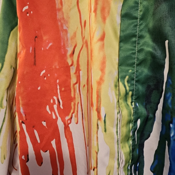 Ding Ge Fu Shi paint drip button up shirt size XL - Picture 8 of 13